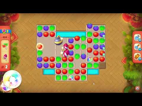 Gardenscapes 859 Hard Level - 14 moves - NO BooSTERS