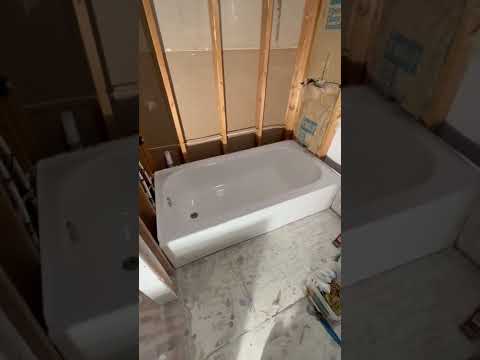 When installing a steel bath tub