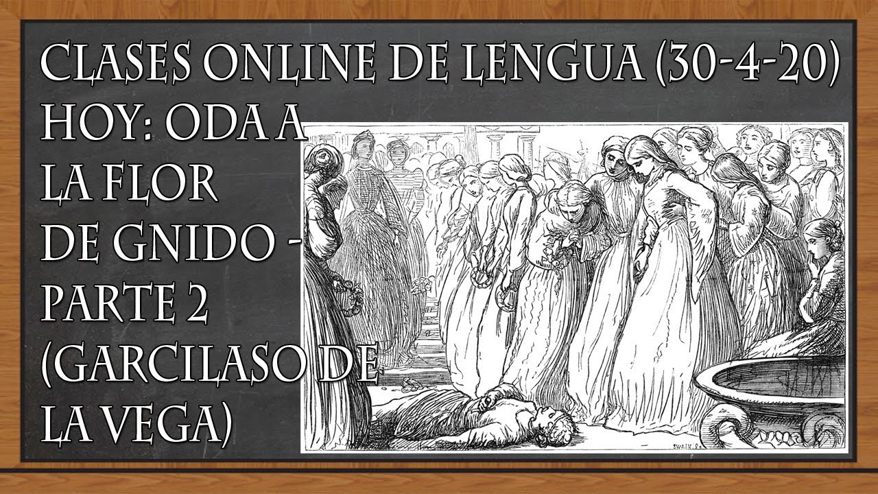 ODA A LA FLOR DE GNIDO, PARTE 2 - GARCILASO DE LA VEGA (Clases online de Lengua, 30-4-20)