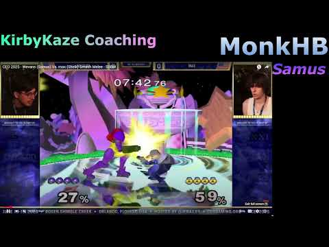 KirbyKaze Coaching with MonkHB - Samus Pro Breakdown (Wevans vs Max)