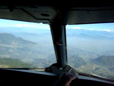 Landing in Katmandu, airbus