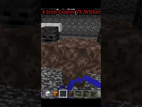 EPIC SHOWDOWN! 4 Iron Golems VS Wither