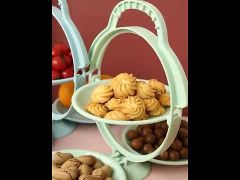Abs plastic foldable fruit plate candy dish, for home, shape...