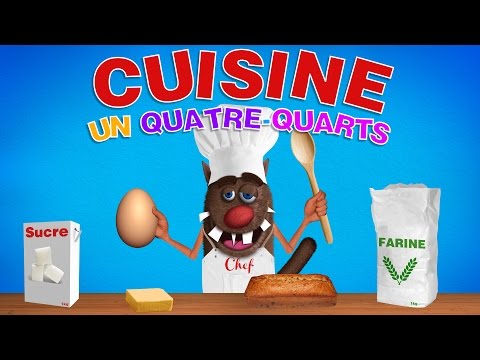 Foufou - Cuisiner un 4-Quarts pour les enfants (Learn to cook a cake for kids) 4k