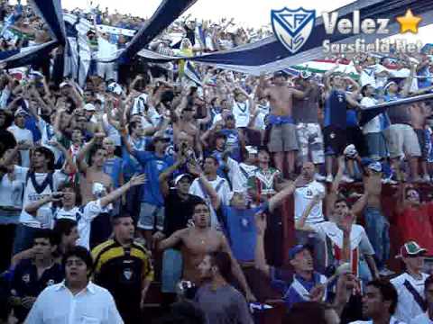 "San Lorenzo 0-1 Vélez [Clausura 2009] 1/2" Barra: La Pandilla de Liniers &bull; Club: Vélez Sarsfield