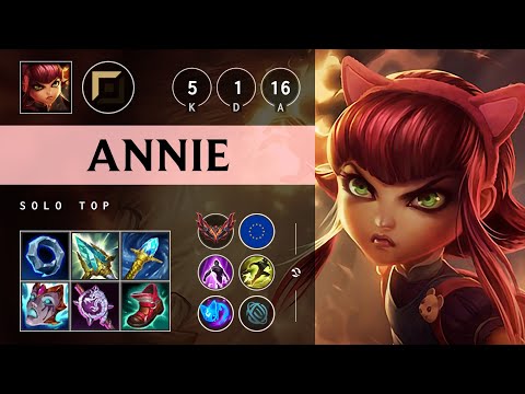 Annie Top vs Yasuo - EUW Grandmaster Patch 25.10