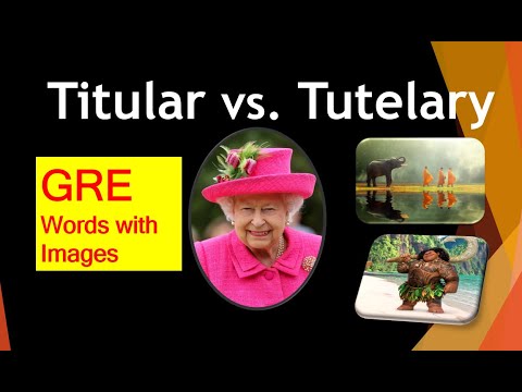 TITULAR Meaning | TUTELARY Meaning | confusing GRE words with images | gre vocabulary|