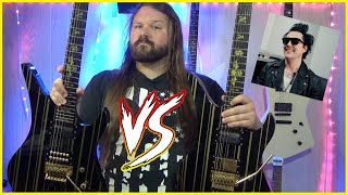 Video thumbnail for Syn Vs Syn | Schecter Synyster Gates Gold and Black Custom S Guitar Comparison | Old Vs New by Dewey Hall