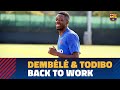 Dembélé and Todibo begin preseason training