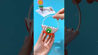 Very Simple Craft 🎄 | Use Paper Cups from Home and Children to Make Beautiful Flower Baskets 🌹