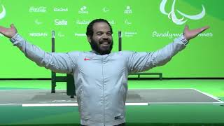 البطل شريف عثمان، لحظة رفع العلم المصري وتحقيق رقم قياسي لرفع الأثقال في اولمبياد ريودى جانيرو 2016