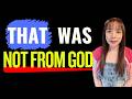 "THAT" WAS NOT FROM GOD.  #propheticword #wordofgod #prophetic