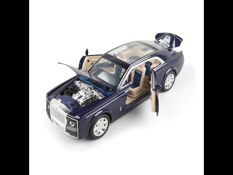 Металлическая машинка XLG 1:24 «Rolls-Royce Sweptail» M929E инерционная, свет, звук / Синий