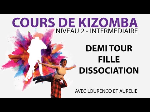COURS DE KIZOMBA  Vidéo 48 sur 64 - DEMI TOUR FILLE DISSOCIATION ⭐️⭐️⭐️⭐️⭐️