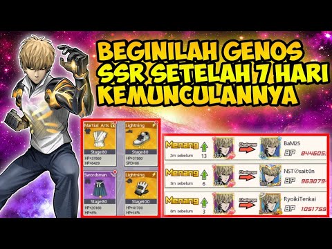 Perkembangan Genos SSR f2p Setelah 7 Hari Kemunculannya & Test PVP| One Punch Man The Strongest