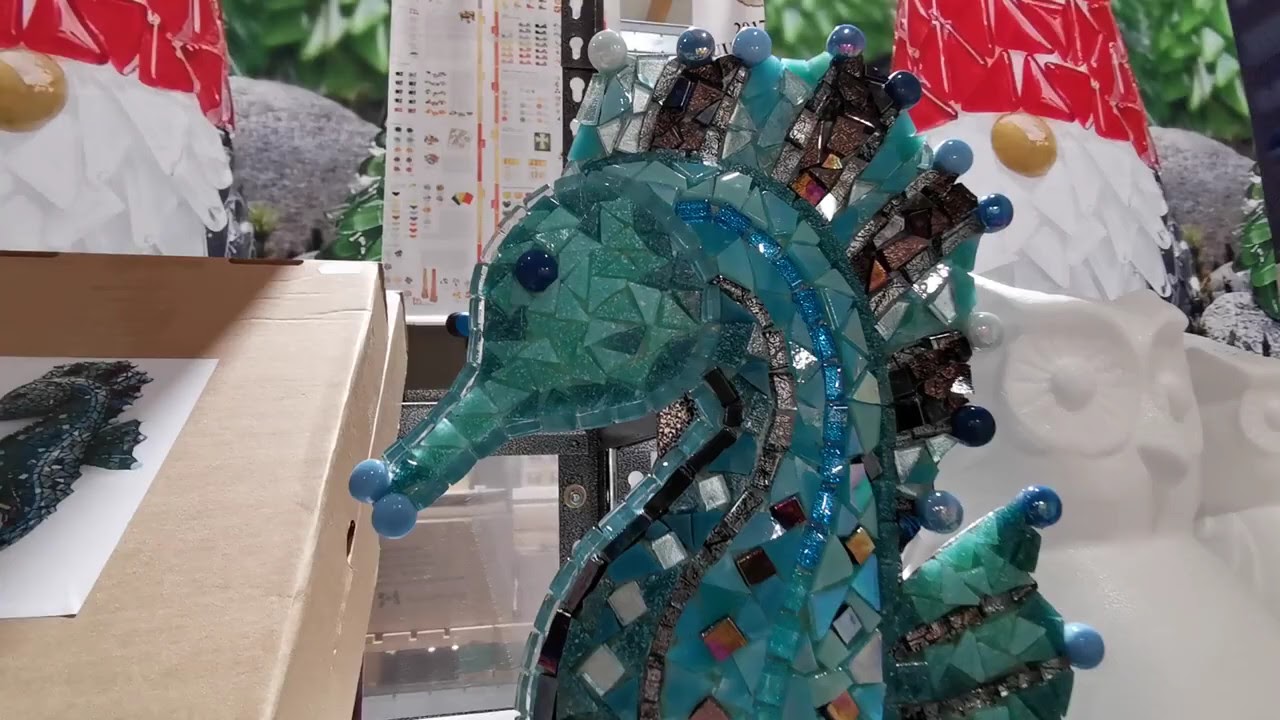 Mosaic Seahorse, DIY (video)