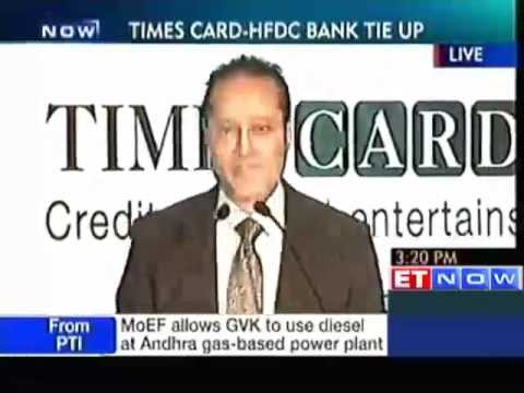Mr. Vineet Jain launches Times Card in tie up with HDFC Bank