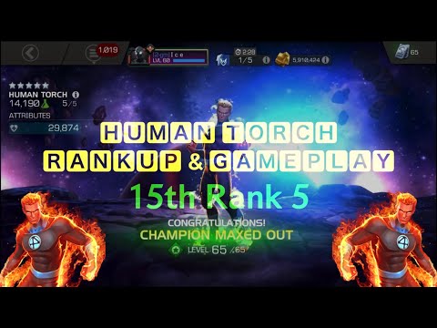 5 Star Rank 5 Human Torch Gameplay - God Tier - Marvel Contest Of Champions