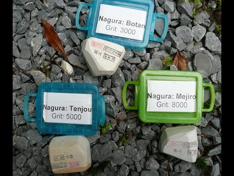 Sharpening stones: nagura comparison on hard and soft sharpening stone