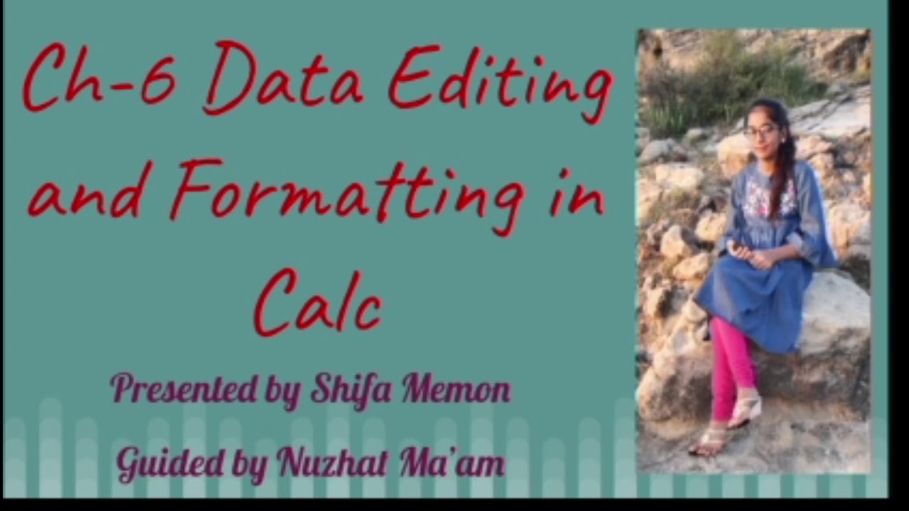 Std 10 Computer Chapter 6 Data Editing and Formatting in Calc Important MCQs