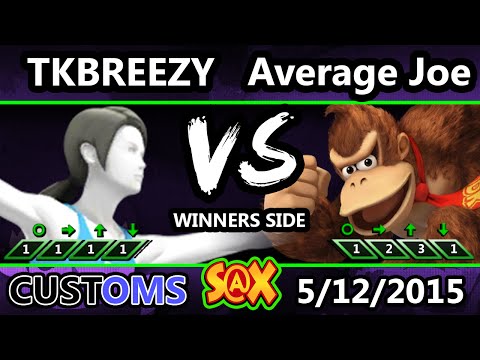 S@X Customs - VGBC | TKbreezy (WFT) vs Average Joe (DK) SSB4 Tournament - Smash Wii U - Smash 4