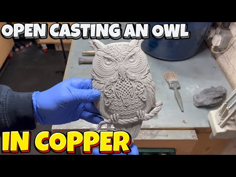 Casting A Copper Owl - Let's Cook! - Home Made Furnace - Cooking With Ingot Joe