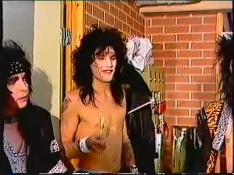 Motley Crue  Interview 1986 Nikki Tommy And Mick Backstage