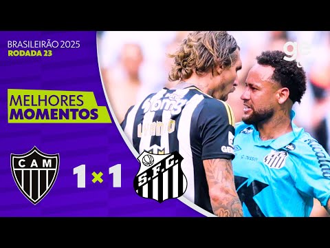Gols e lances de Atlético Mineiro x Santos