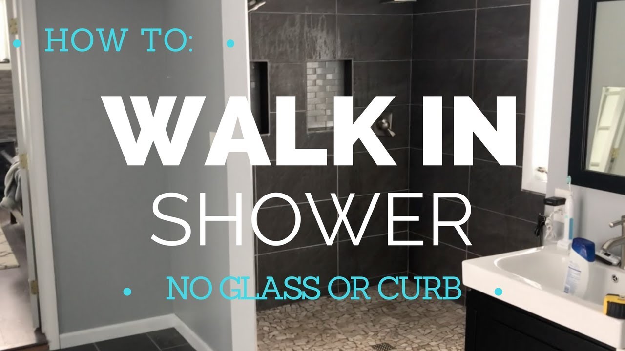 Watch video How to Build a Walk In Shower - Curbless - Durock Shower Now How to Build a Walk In Shower - Curbless - Durock Shower