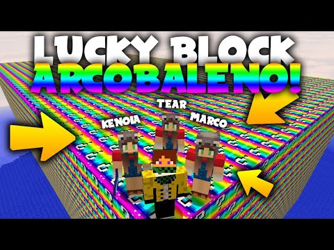 MEGA SFIDA IN 4 CON I LUCKY BLOCK ARCOBALENO! Con KeNoia Tear e Marco