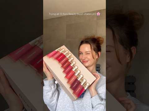 Trying all 13 Rare Beauty blush shades pt.1 - Bliss #makeup #rarebeauty #selenagomez