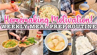 NEW ✨ HOMEMAKING MOTIVATION 2025 | WEEKLY MEAL PREP ROUTINE | SELLE DESHIRO COOK WITH ME