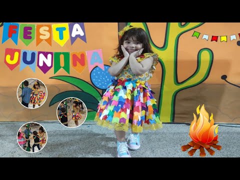 ARRUME  SE COMIGO PARA FESTA JUNINA DA ESCOLA | NOITE DE SÃO JOÃO * ElA DANÇOU MUITO *