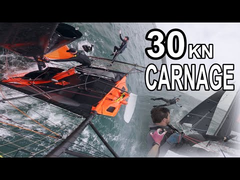 30 KNOT 18 FOOT SKIFF RACING! (Spring Series Race 5 - Highlights)