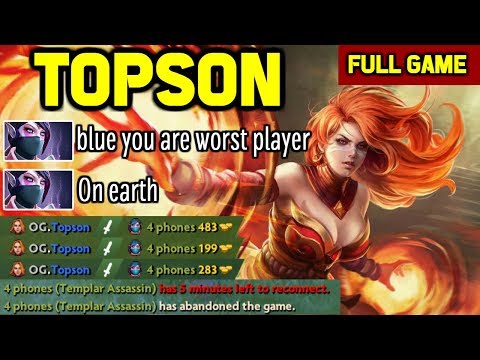 Topson Destroys Mid TA and makes him Rage Quit in 7 minutes
