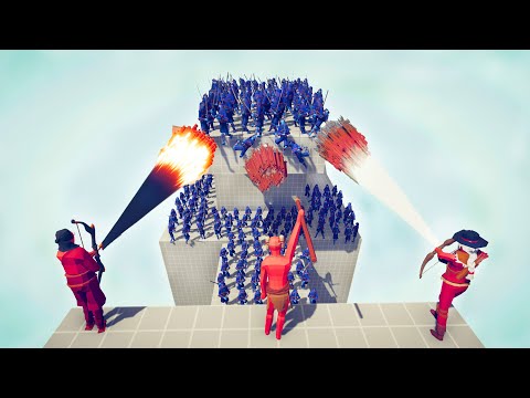 TRIO GODS vs 100x UNITS v2 - Totally Accurate Battle Simulator TABS