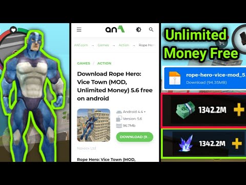Rope Hero Vice Town Unlimited Money & Diamond Free || Rope Hero Mod Apk Download || Latest Version