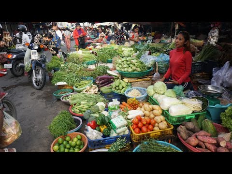Evening Street Food Market @Chhbar Ampov - Many Different Various Food Dinner Type & Cheap Selling