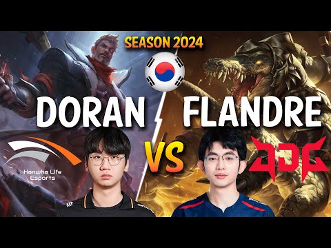 HLE Doran vs JDG Flandre - Doran JAYCE vs Flandre RENEKTON Top - Patch 14.5 KR Ranked CHALLENGER