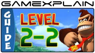 Donkey Kong Country Returns 3D: Sloppy Sands 2-2 (Puzzle Pieces, KONG Letters Guide, Walkthrough)