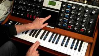 Moog - Voyager Touch Surface CV Control of two Moogerfoogers