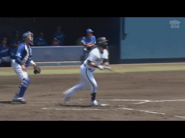 【ファーム】バファローズ・ゴンザレス 実戦復帰後初打点は逆転の2点タイムリー2ベース!! 2024年7月28日 オリックス・バファローズ 対 中日ドラゴンズ