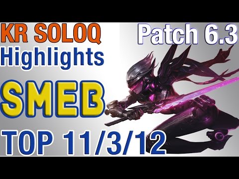 ROX Tigers Smeb - Fiora vs Miss Fortune - S6 Kr LoL Highlights  #49