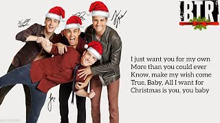 Big Time Rush - All I Want For Christmas (Lyrics)