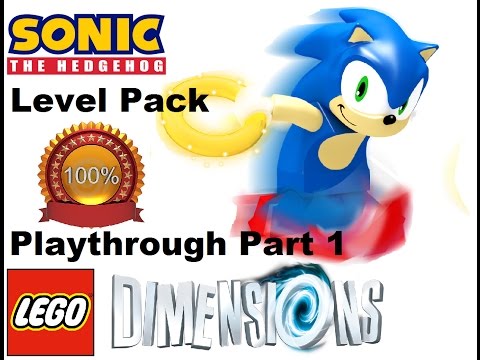 Lego Dimensions: Sonic the Hedgehog Level Pack Part 1 100% Playthrough Ps4/No Commentary