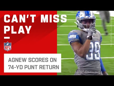 Jamal Agnew Resurrects Lions w/ 74-Yd Punt Return TD
