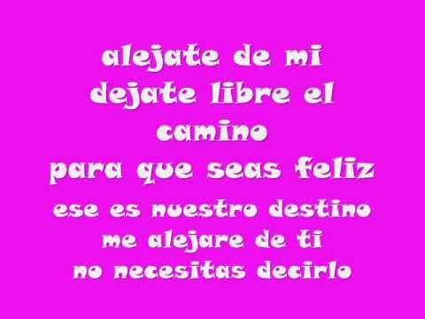 nuestro adios destino perdido con letra