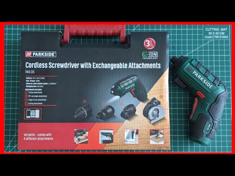 Unboxing and First look at the cheap and cheerful Parkside Cordless screwdriver PAS-D5