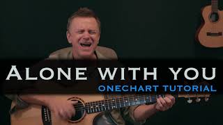Alone with you Sunnyboys guitar tutorial | lesson including guitar solos free tab download