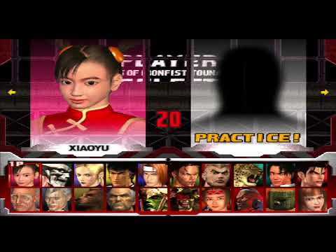 Tekken 3 Move Sweep Gon Kuma Moves's bearhugs & Bite Julia in skirt practice mode replay